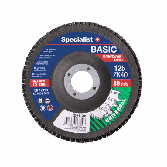 SPECIALIST+ lapelinis šlif. diskas BASIC ZK40, 125 mm SPECIALIST+ lapelinis šlif. diskas BASIC ZK40, 125 mm