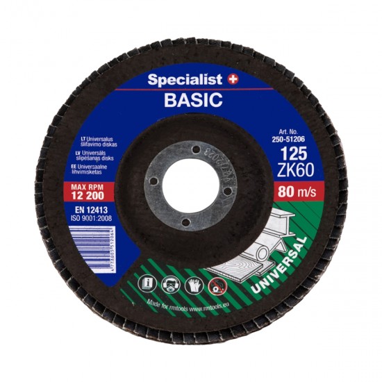 SPECIALIST+ lapelinis šlif. diskas BASIC ZK60, 125 mm SPECIALIST+ lapelinis šlif. diskas BASIC ZK60, 125 mm