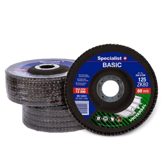 SPECIALIST+ lapelinis šlif. diskas BASIC ZK80, 125 mm SPECIALIST+ lapelinis šlif. diskas BASIC ZK80, 125 mm