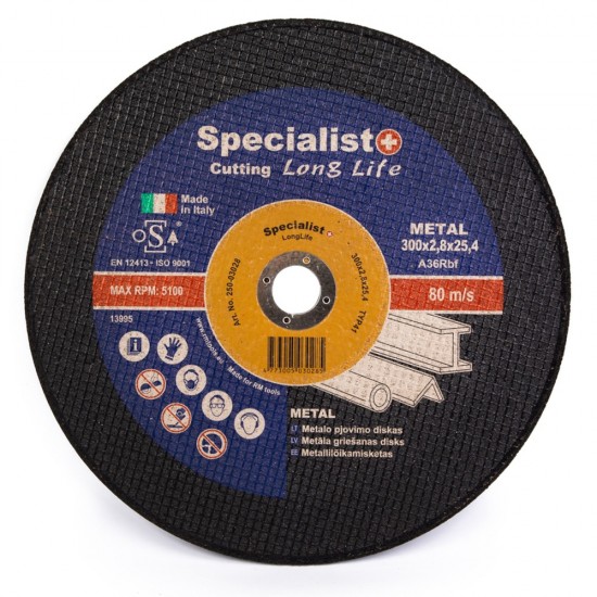 SPECIALIST+ metalo pj.diskas, 300x2,8x25,4 mm SPECIALIST+ metalo pj.diskas, 300x2,8x25,4 mm