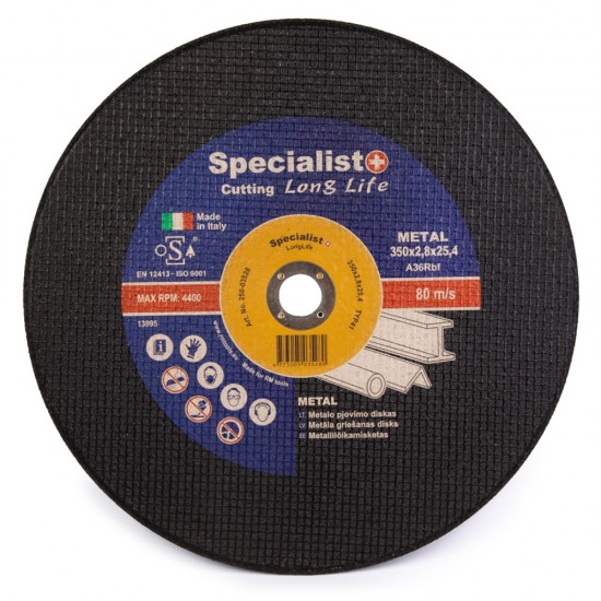 SPECIALIST+ metalo pj.diskas, 355x2,8x25,4 mm