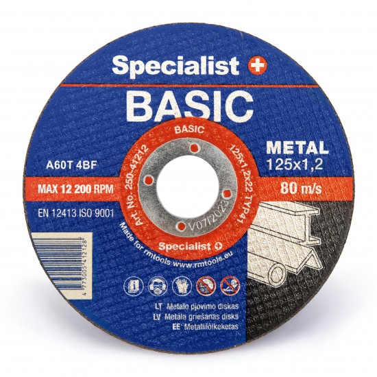 SPECIALIST+ metalo pj. diskas BASIC, 125x1.2x22 mm SPECIALIST+ metalo pj. diskas BASIC, 125x1.2x22 mm
