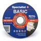 SPECIALIST+ metalo  pj. diskas BASIC, 125x1.2x22 mm