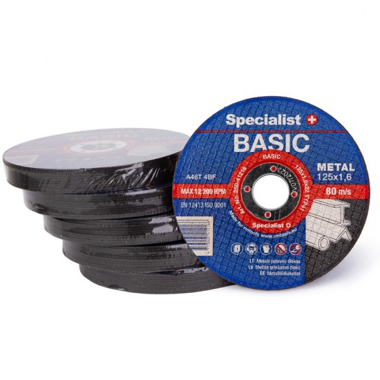 SPECIALIST+ metalo pj. diskas BASIC, 125x1.6x22 mm SPECIALIST+ metalo pj. diskas BASIC, 125x1.6x22 mm