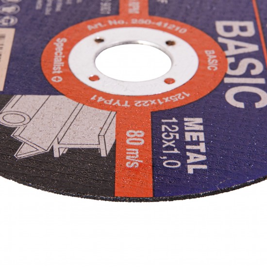 SPECIALIST+ metalo pj. diskas BASIC, 125x1x22 mm