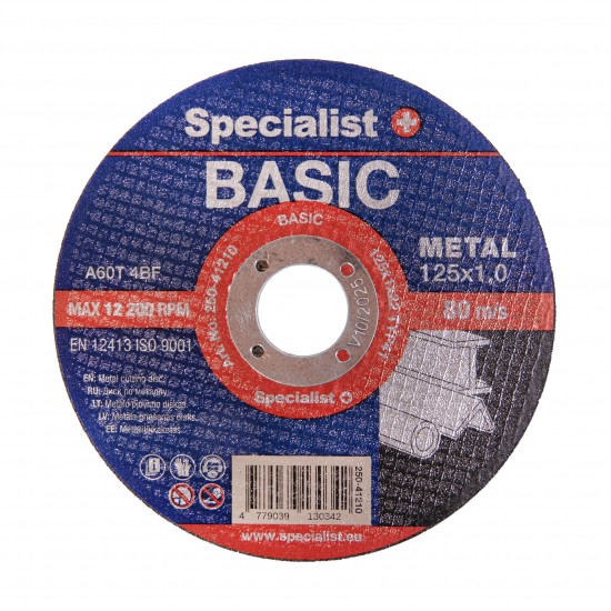 SPECIALIST+ metalo pj. diskas BASIC, 125x1x22 mm SPECIALIST+ metalo pj. diskas BASIC, 125x1x22 mm