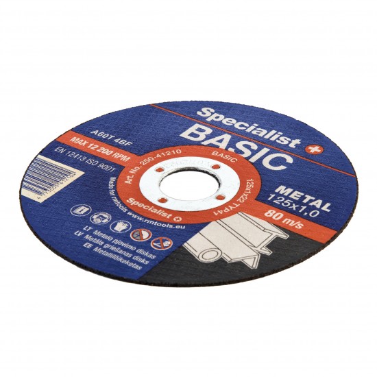 SPECIALIST+ metalo pj. diskas BASIC, 125x1x22 mm