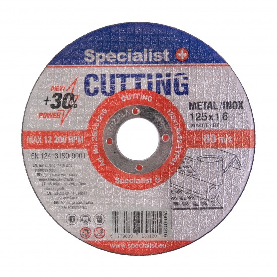 SPECIALIST+ metalo pj.diskas CUTTING, 125x1.6x22 mm SPECIALIST+ metalo pj.diskas CUTTING, 125x1.6x22 mm
