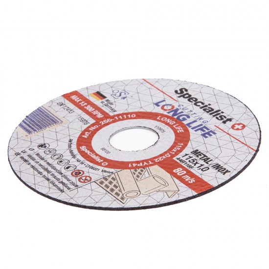 SPECIALIST+ metalo pj.diskas LONG LIFE, 115x1x22 mm SPECIALIST+ metalo pj.diskas LONG LIFE, 115x1x22 mm