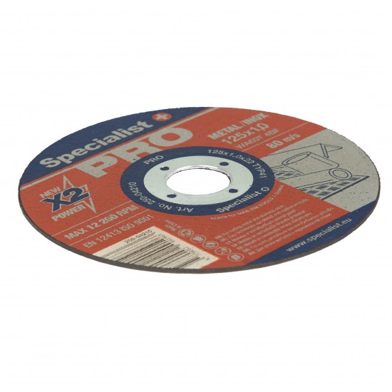 SPECIALIST+ metalo pj.diskas PRO, 125x1x22 mm SPECIALIST+ metalo pj.diskas PRO, 125x1x22 mm