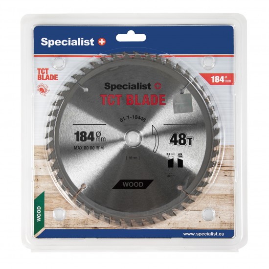 SPECIALIST+ pjovimo diskas, 184x48Tx16 mm SPECIALIST+ pjovimo diskas, 184x48Tx16 mm