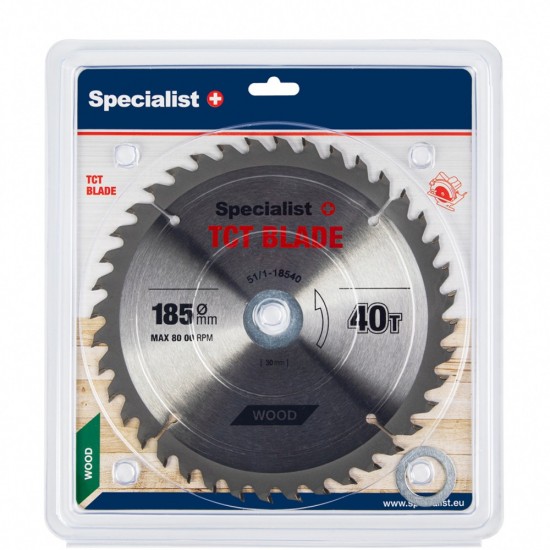 SPECIALIST+ pjovimo diskas, 185x40Tx30/20/16 mm SPECIALIST+ pjovimo diskas, 185x40Tx30/20/16 mm