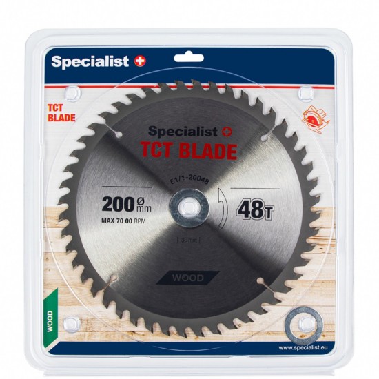 SPECIALIST+ pjovimo diskas, 200x48Tx30/20/16 mm SPECIALIST+ pjovimo diskas, 200x48Tx30/20/16 mm