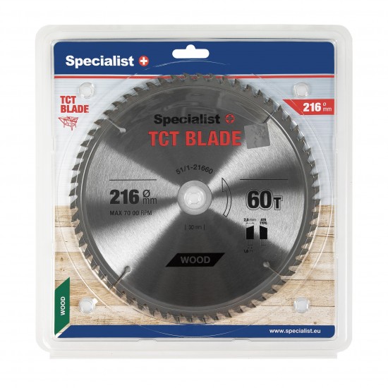 SPECIALIST+ pjovimo diskas, 216x60Tx30/20 mm SPECIALIST+ pjovimo diskas, 216x60Tx30/20 mm
