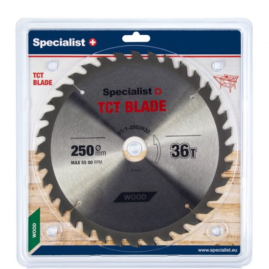 SPECIALIST+ pjovimo diskas, 250x36Tx32 mm