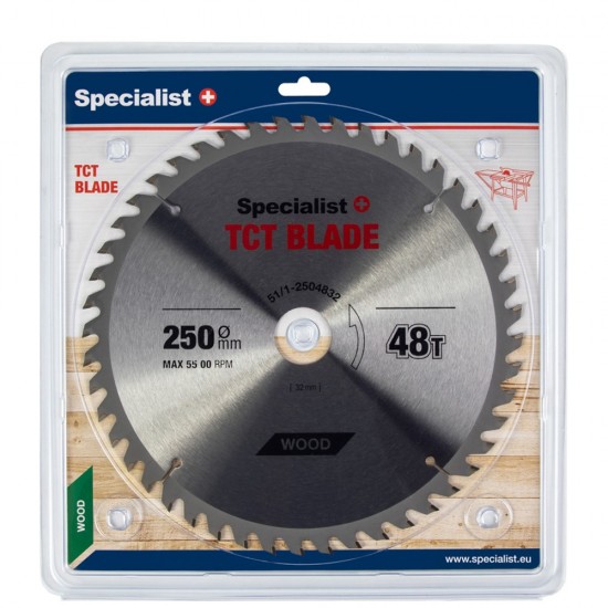 SPECIALIST+ pjovimo diskas, 250x48Tx32 mm