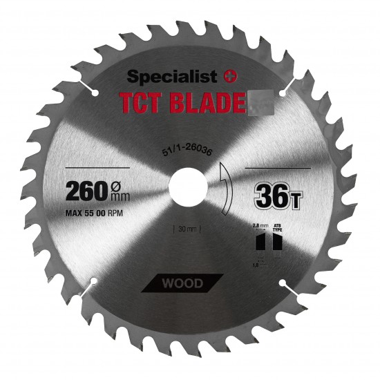 SPECIALIST+ pjovimo diskas, 260x36Tx30 mm SPECIALIST+ pjovimo diskas, 260x36Tx30 mm