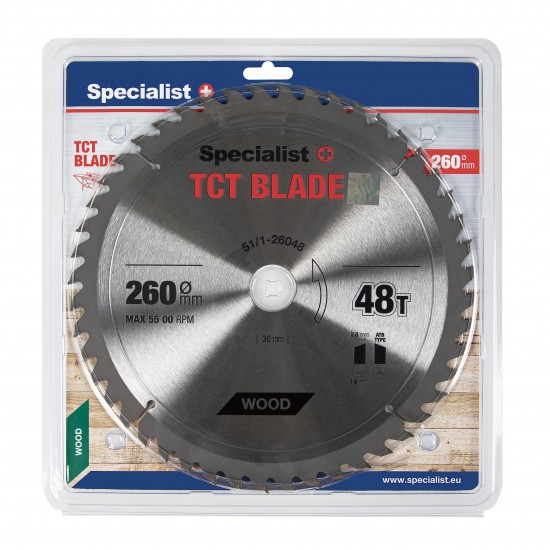 SPECIALIST+ pjovimo diskas, 260x48Tx30 mm SPECIALIST+ pjovimo diskas, 260x48Tx30 mm