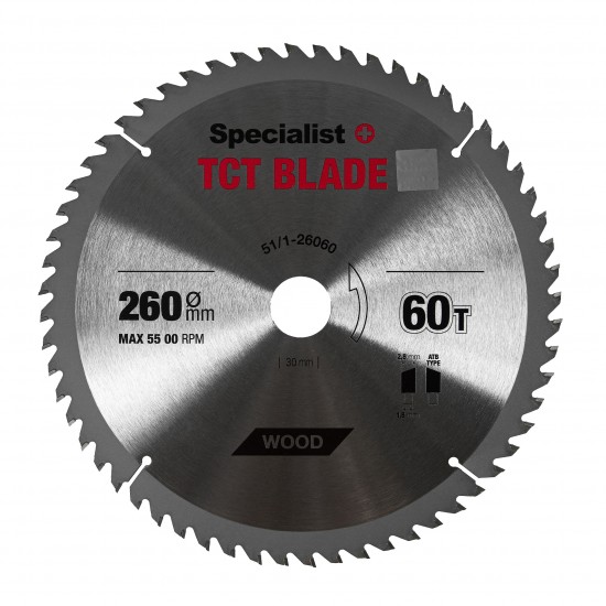 SPECIALIST+ pjovimo diskas, 260x60Tx30 mm SPECIALIST+ pjovimo diskas, 260x60Tx30 mm