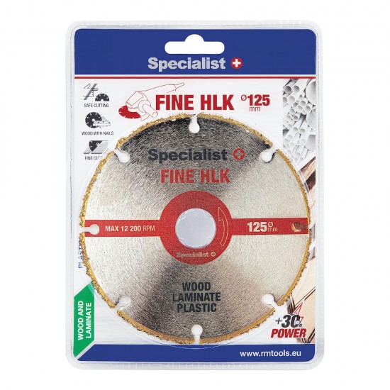 SPECIALIST+ pjovimo diskas FINE HLK, 125 mm