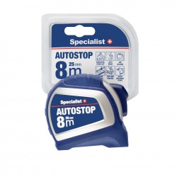 SPECIALIST+ ruletė AUTOSTOP 8 m, 25 mm