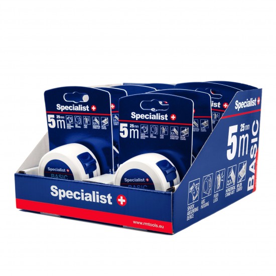 SPECIALIST+ ruletė BASIC 5 m, 25 mm SPECIALIST+ ruletė BASIC 5 m, 25 mm