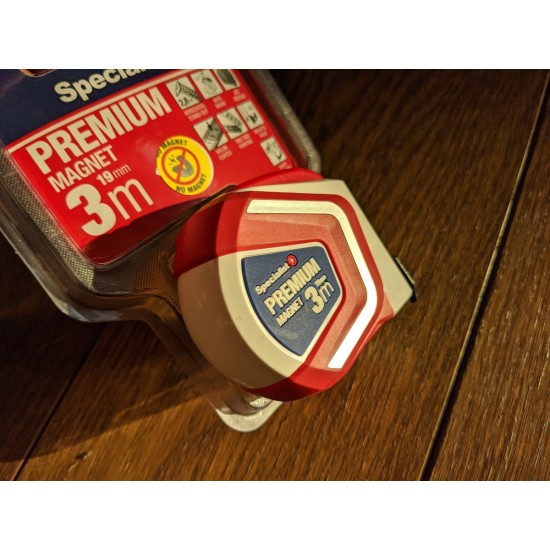 SPECIALIST+ ruletė PREMIUM 3 m, 19 mm