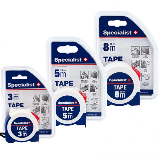SPECIALIST+ ruletė TAPE 3 m, 16 mm