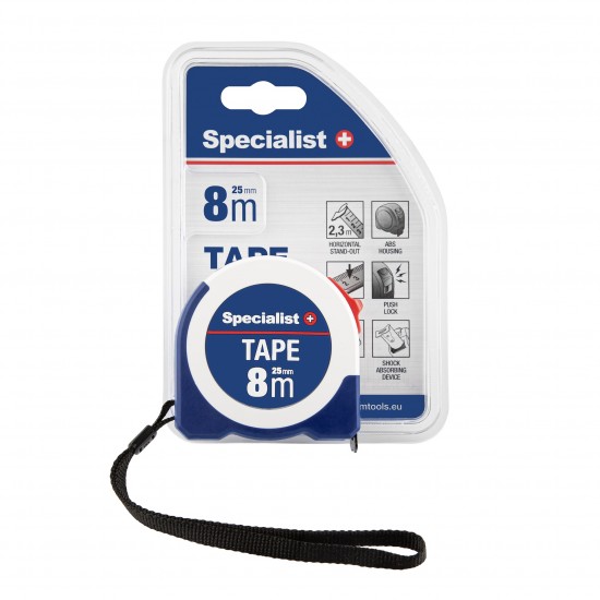 SPECIALIST+ ruletė TAPE 8 m, 25 mm SPECIALIST+ ruletė TAPE 8 m, 25 mm