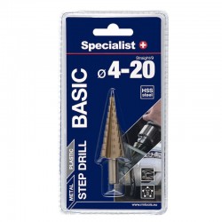 SPECIALIST+ žingsninis grąžtas BASIC, ⌀4-20