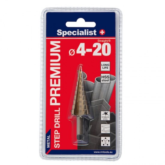 SPECIALIST+ žingsninis grąžtas PREMIUM, ⌀4-20 SPECIALIST+ žingsninis grąžtas PREMIUM, ⌀4-20