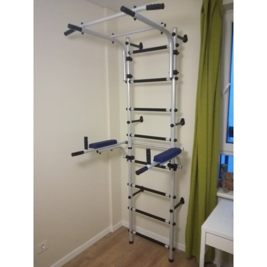 Sporto kompleksas (gimnastikos sienelė) ATLET juodas, 220x60cm