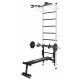 Sporto kompleksas (gimnastikos sienelė) HERO 3in1 balta-juoda, 241x68,5cm
