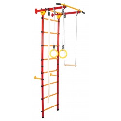 Sporto kompleksas (gimnastikos sienelė) JUNIOR ATLET LIGHT, raudona-geltona, 220x55cm