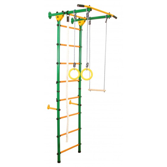Sporto kompleksas (gimnastikos sienelė) JUNIOR ATLET LIGHT, žalia-geltona, 220x55cm