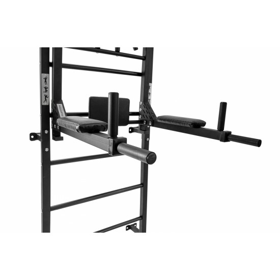 Sporto kompleksas (gimnastikos sienelė) SAN PRO 3 in 1 juodas, 229x68cm