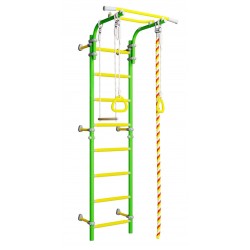 Sporto kompleksas (gimnastikos sienelė) SANRO NEXT-1 žalia-geltona, 227x49cm
