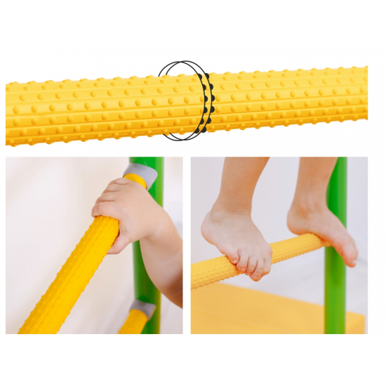 Sporto kompleksas (gimnastikos sienelė) SANRO NEXT-1 žalia-geltona, 227x49cm