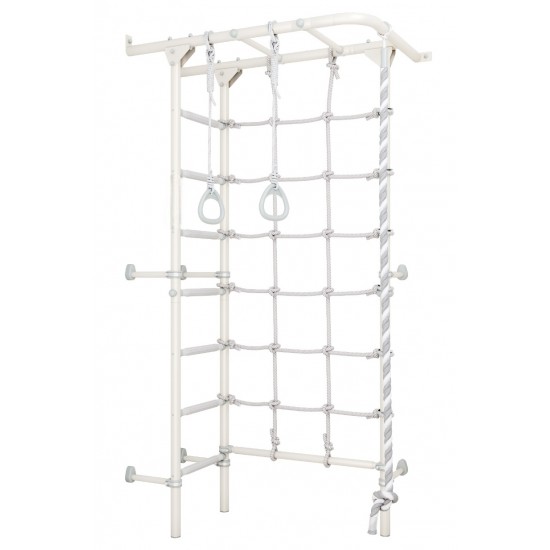 Sporto kompleksas (gimnastikos sienelė) SANRO S4 Pastel balta-pilka, 219,6x70,2x119cm