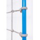 Sporto kompleksas (gimnastikos sienelė) SANRO S4 šviesiai violetinė-žydra, 219,6x70,2x119cm