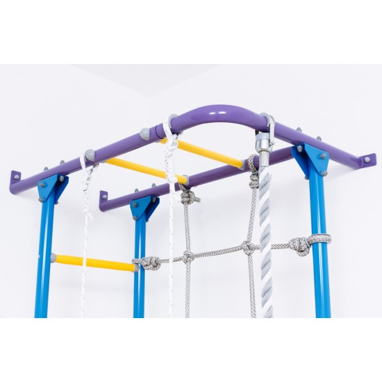 Sporto kompleksas (gimnastikos sienelė) SANRO S4 šviesiai violetinė-žydra, 219,6x70,2x119cm