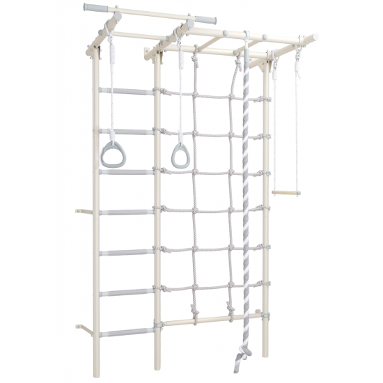 Sporto kompleksas (gimnastikos sienelė) SANRO S7 PASTEL balta, 219,6x154cm