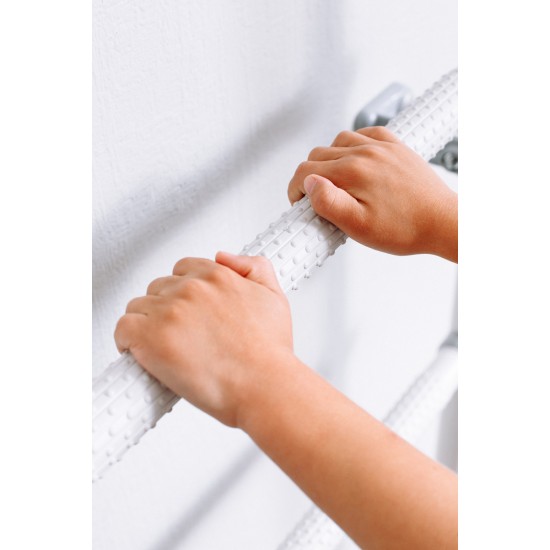 Sporto kompleksas (gimnastikos sienelė) su skersiniu 2in1 SANRO S11 Pastel balta-pilka, 211x49cm Sporto kompleksas (gimnastikos sienelė) su skersiniu 2in1 SANRO S11 Pastel balta-pilka, 211x49cm