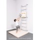 Sporto kompleksas (gimnastikos sienelė) su skersiniu 2in1 SANRO S11 Pastel balta-pilka, 211x49cm Sporto kompleksas (gimnastikos sienelė) su skersiniu 2in1 SANRO S11 Pastel balta-pilka, 211x49cm