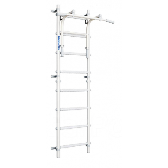 Sporto kompleksas (gimnastikos sienelė) su skersiniu 2in1 SANRO S11 Pastel balta-pilka, 211x49cm Sporto kompleksas (gimnastikos sienelė) su skersiniu 2in1 SANRO S11 Pastel balta-pilka, 211x49cm