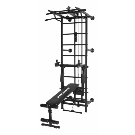 Sporto kompleksas-jėgos treniruoklis KRAFT SystemLight 3in1 FLEXTER juodas, 247x68,5cm