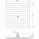 Stacionari dušo galva Ideal Standard, IdealRain Square 300x300 mm, chromas