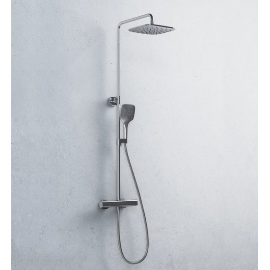 Stacionari dušo sistema Ravak 10° Free, TD F 091.00/ 150 su termostatiniu maišytuvu ir dušo komplektu, chromas Stacionari dušo sistema Ravak 10° Free, TD F 091.00/ 150 su termostatiniu maišytuvu ir dušo komplektu, chromas