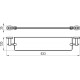 Stiklinė lentynėlė Ravak Chrome, CR 500.00 64 cm (matinis stiklas)