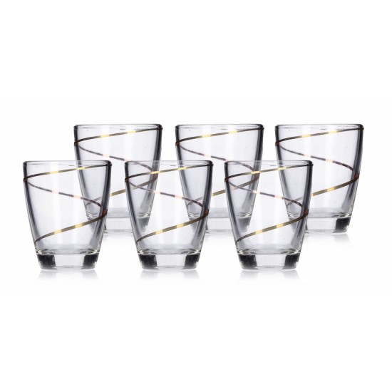 Stikliukai 25ml 6vnt Barylka decor spiral.